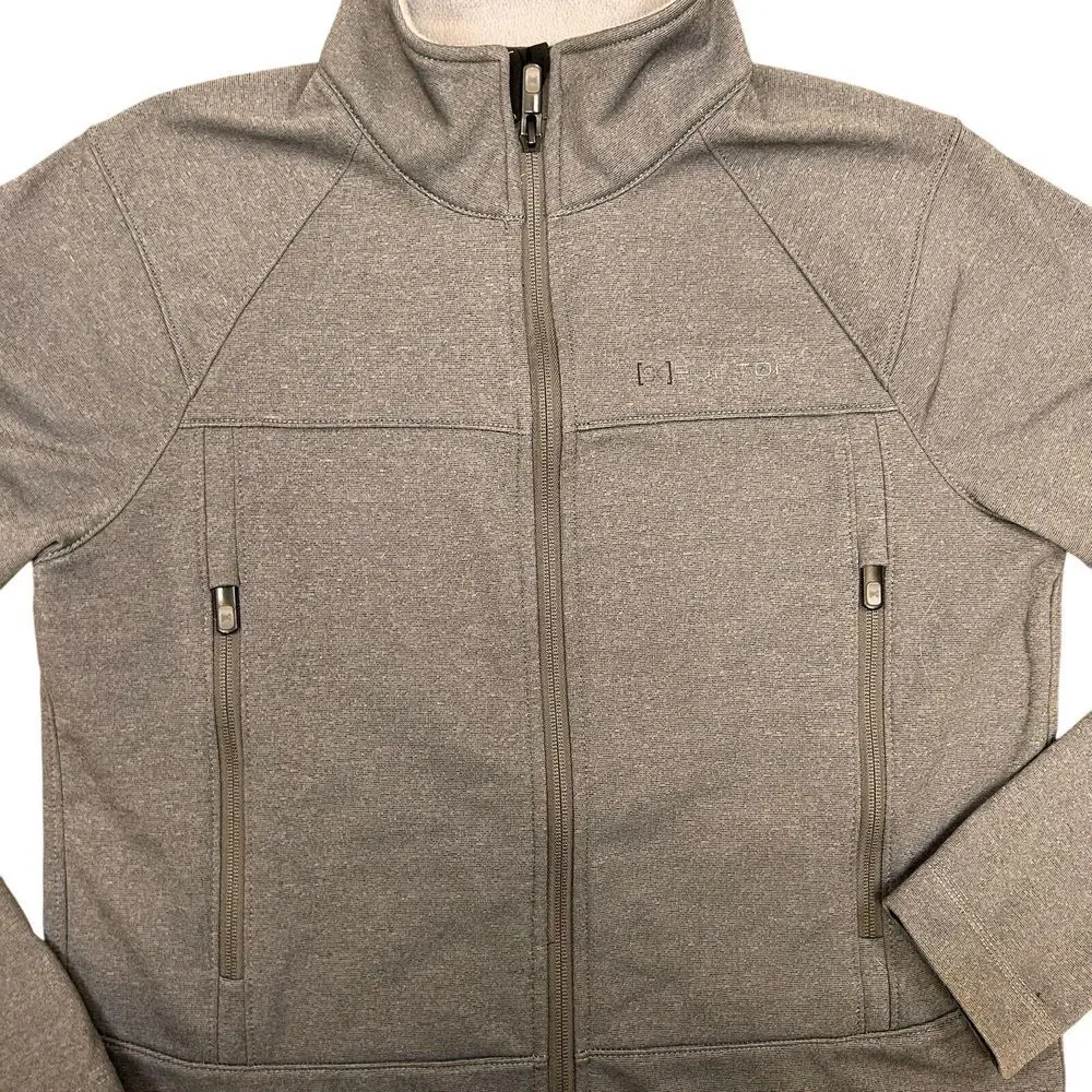 Burton AK Full Zip Jacket Gray Size Small Fleece Lined Lightweight Small Flaw‎